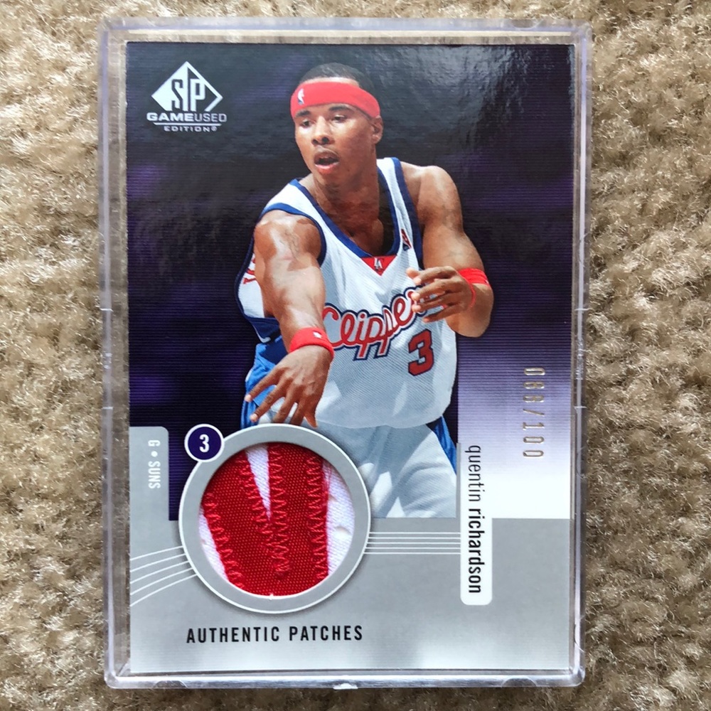 2004 upper deck Quentin Richardson authentic patches games used edition 88/100